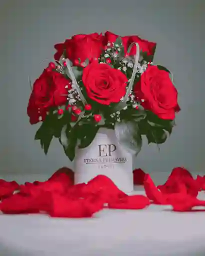 Cilindro Pequeño Solo Rosas Clásico