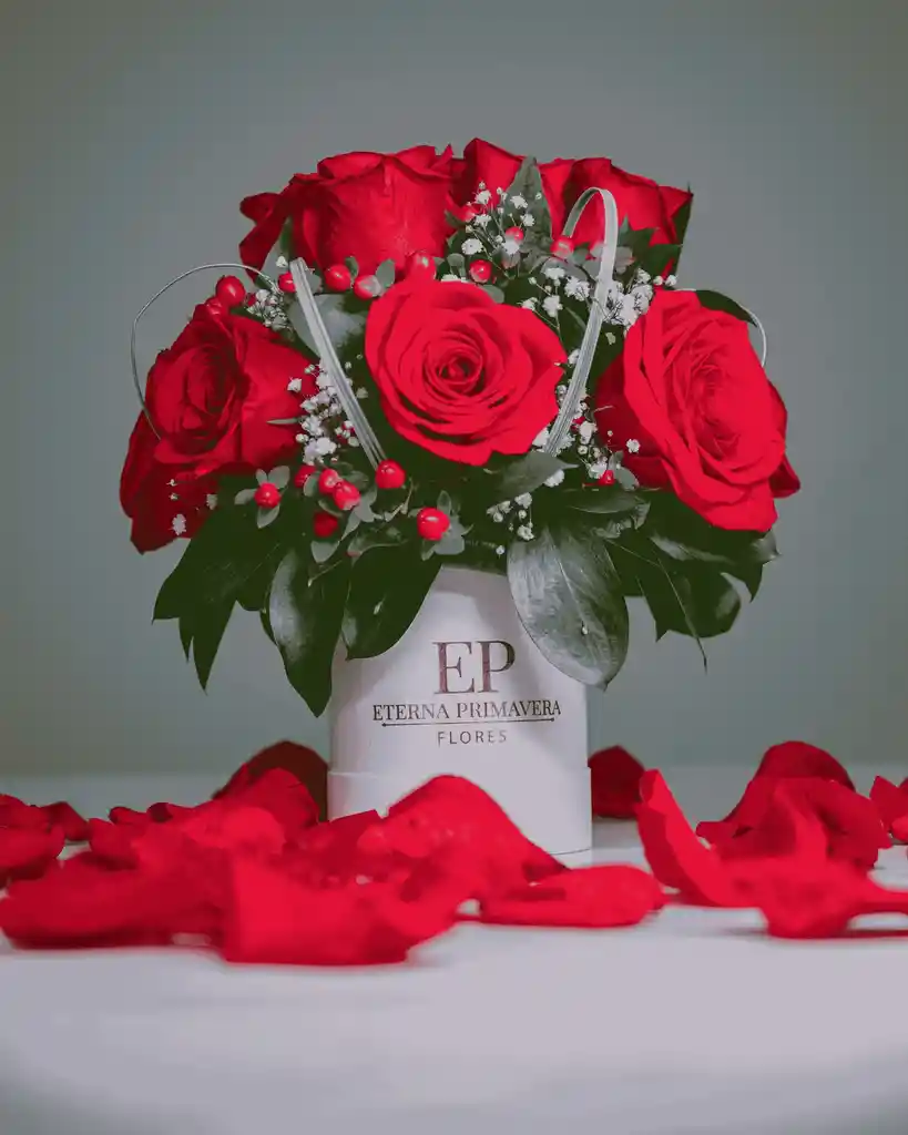 Cilindro Pequeño Solo Rosas Clásico