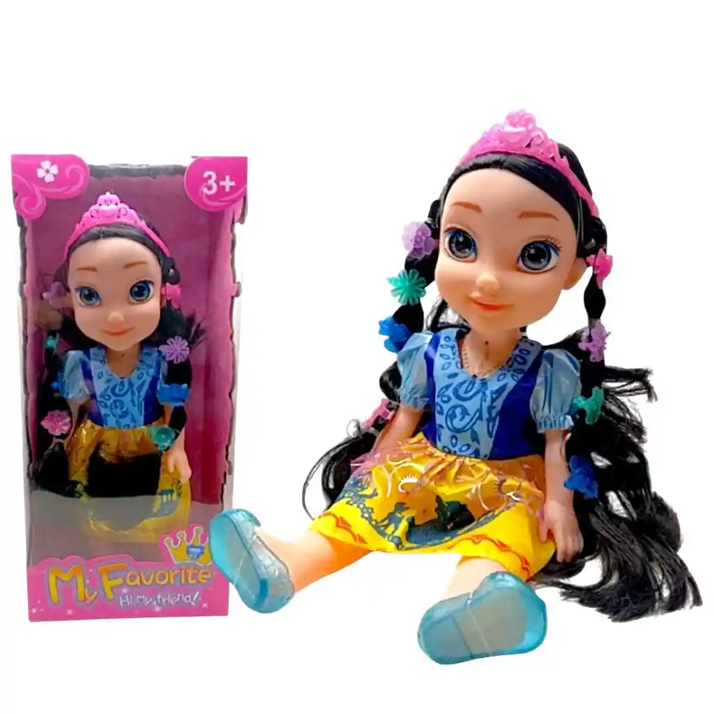 Muñeca Princesa Musical Cabello Negro