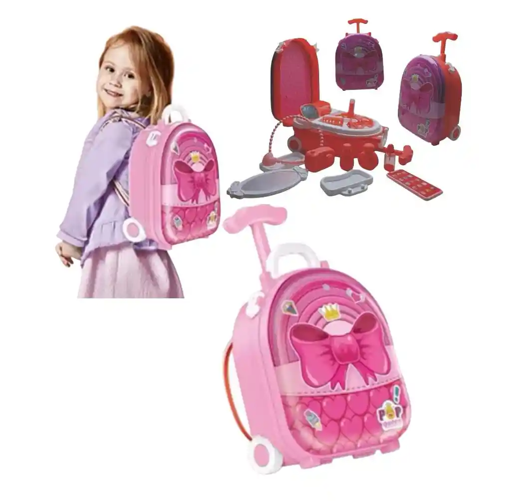 Tocador Para Niñas Belleza Juguete Maleta