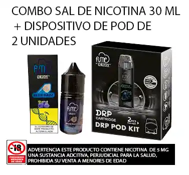 Fume Drp + Sal De Nitoina De 30 Ml Bluerazz