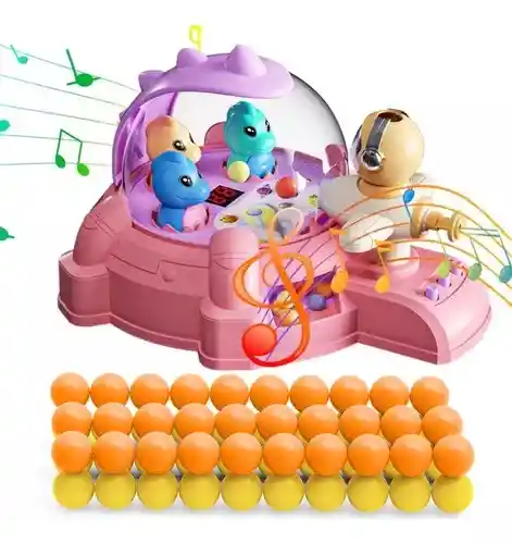 Juego De Mesa Pinball Shoot Para 20 Pzs Canicas Niños-pink
