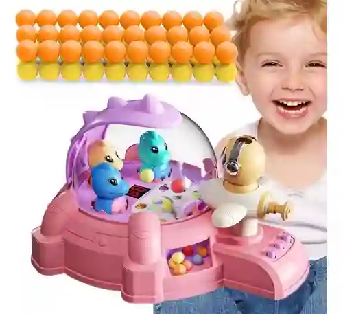 Juego De Mesa Pinball Shoot Para 20 Pzs Canicas Niños-pink
