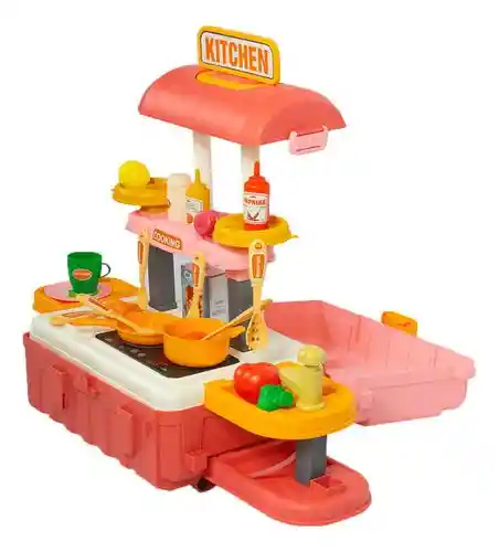 Cocinita Infantil 3 En 1 Maleta Mobile Kitchen