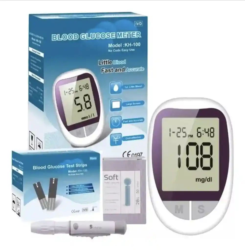 Glucometro Digital Medidor De Glucosa 50 Tiras