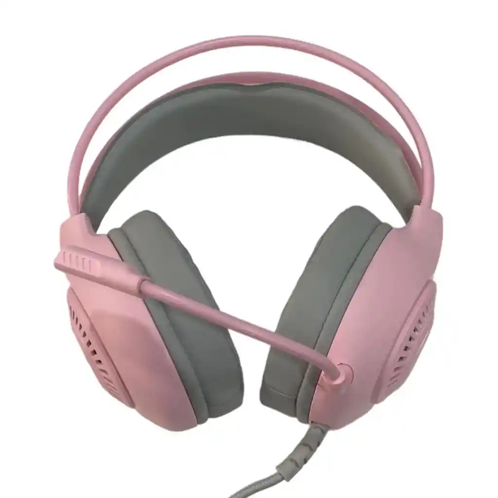 Audífonos Diadema Gaming Rgb Jertech Hg01 Scout Rosado