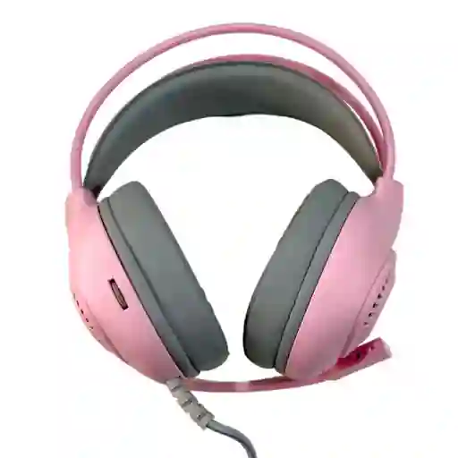 Audífonos Diadema Gaming Rgb Jertech Hg01 Scout Rosado
