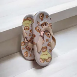 Chanclas Para Niña Osito Beige Talla 30