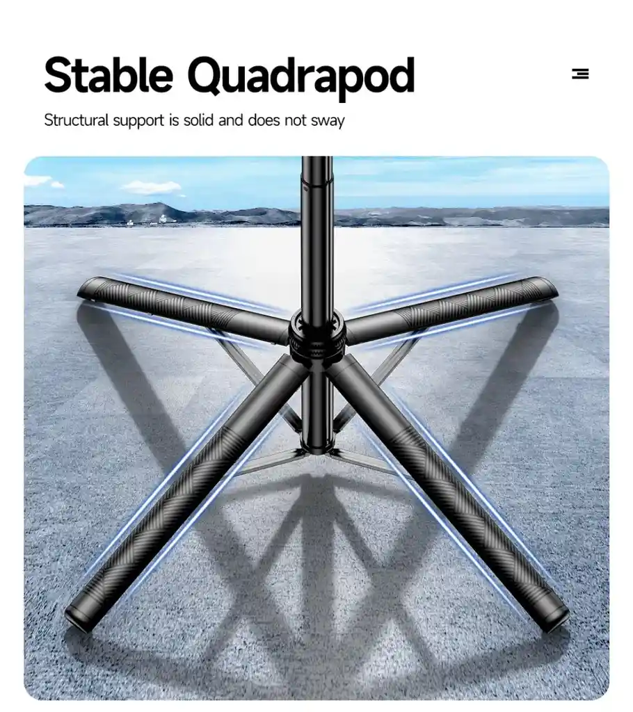 180cm, Trípode Y Palo Selfie + Control Bluetooth Profesional