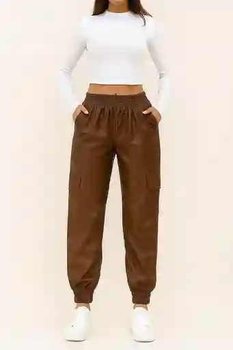 Jogger Cuerina Cintura Elastica
