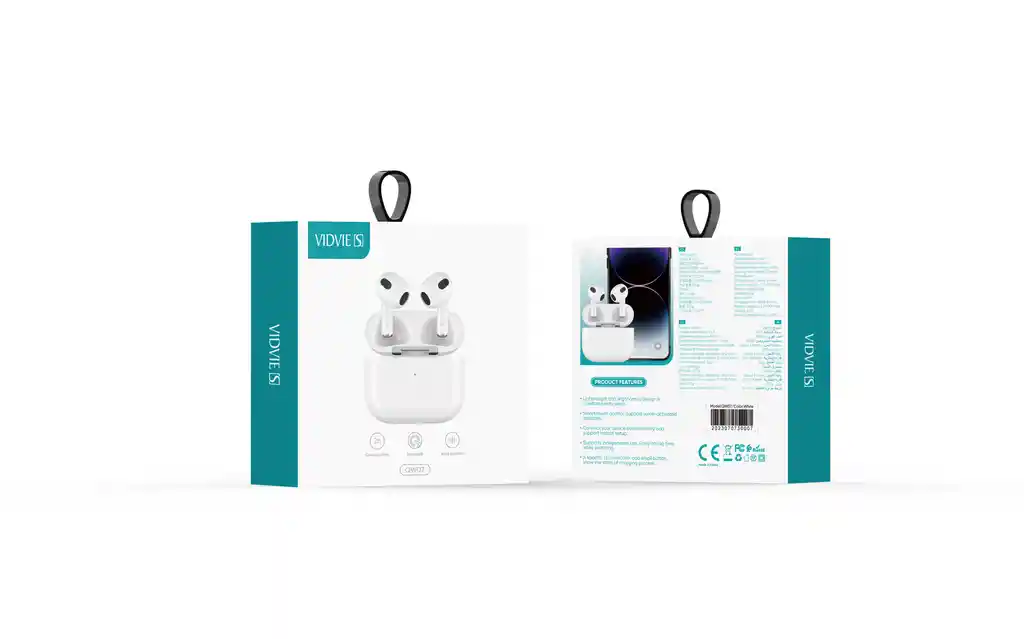 Vidvie W08 Audífonos Bluetooth – Batería 3.5h + Estuche Recargable
