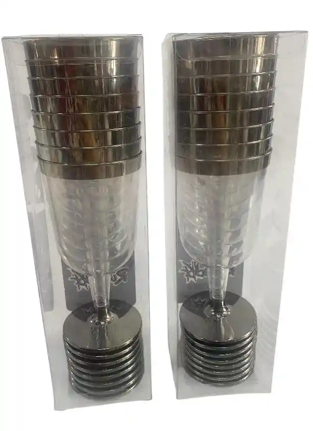 Copa Vino Rumba Borde Plateado