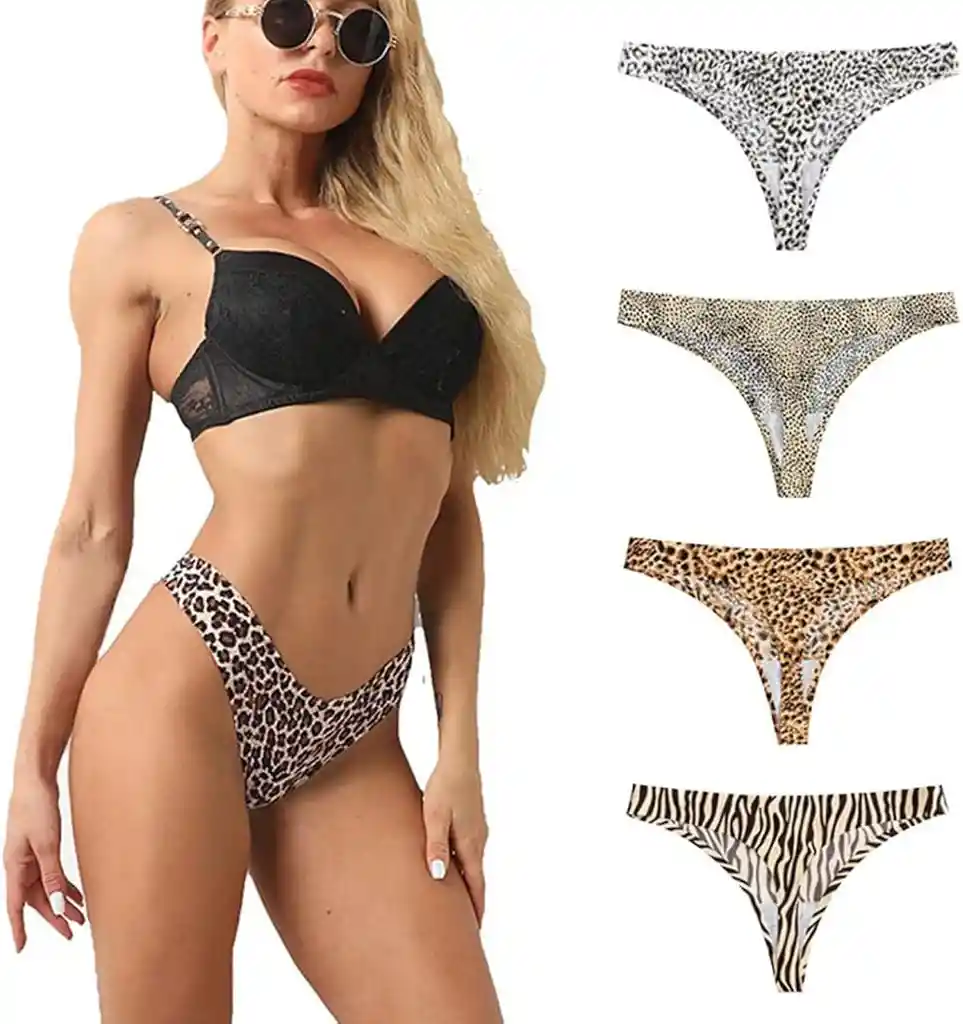 Dos Panty Hilo Seda Fria Surtidos Talla L