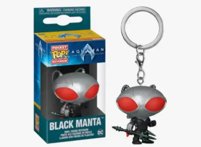 Llavero Pocket Pop: Aquaman Manta Negra/black Manta