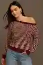 Blusa Off Shoulder Rayada - Paris Chic