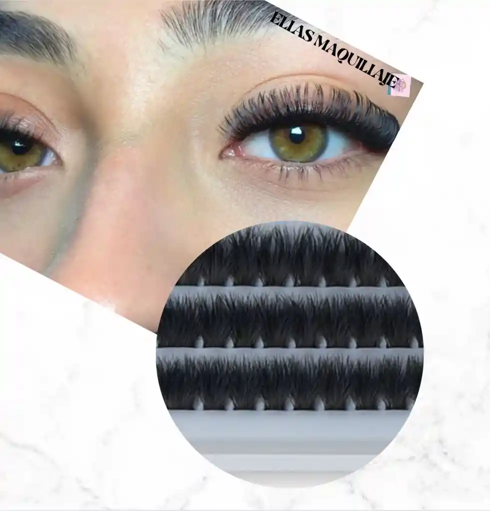 Pestañas 3d Individuales Efecto Ruso 12mm Paulis Makeup –