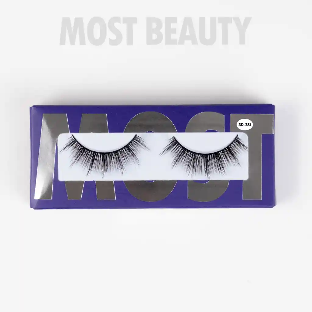 Caja De Pestañas Most Beauty 3d - 231 (10 Pares)