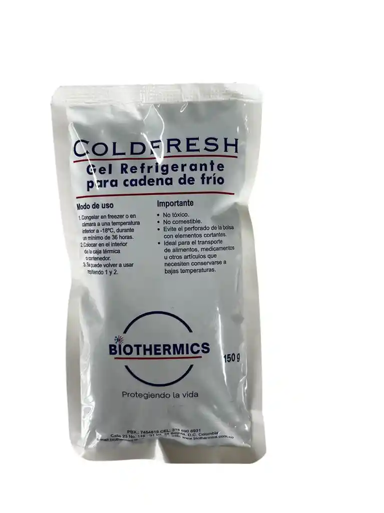Gel Refrigerante Bolsa X 150gr