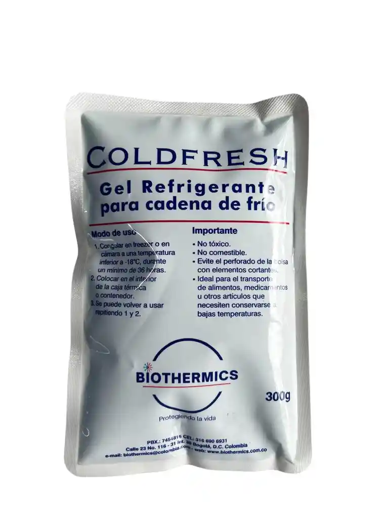 Gel Refrigerante Biothermics Bolsa De 300 Gr