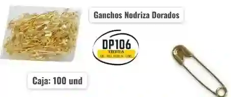 Ganchos Nodriza Dorados X 100 Und