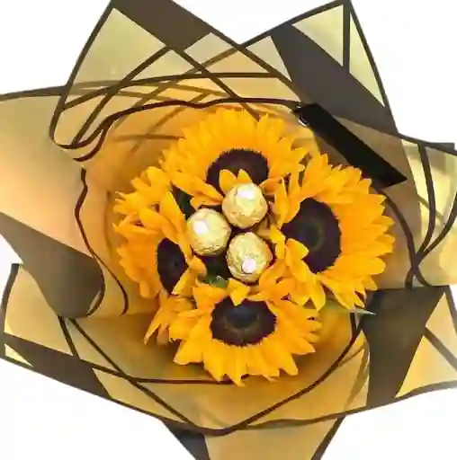 Ramo De Flores - Girasoles Y Chocolates