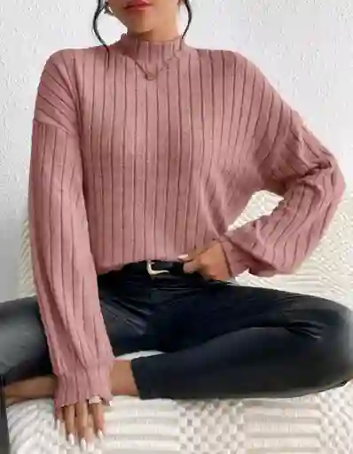 Suéter Knit Ribbed – Lumière D’automne