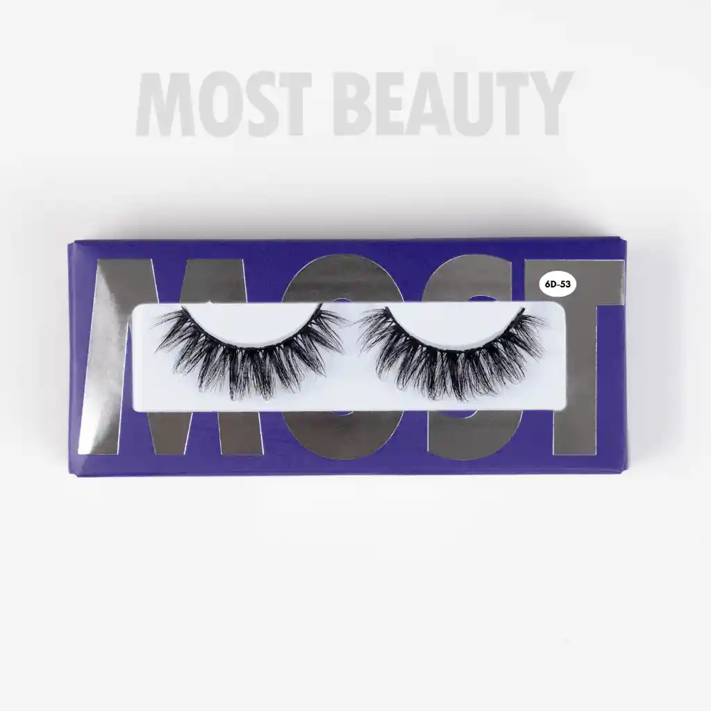 Caja De Pestañas Most Beauty 6d - 53 (10 Pares)