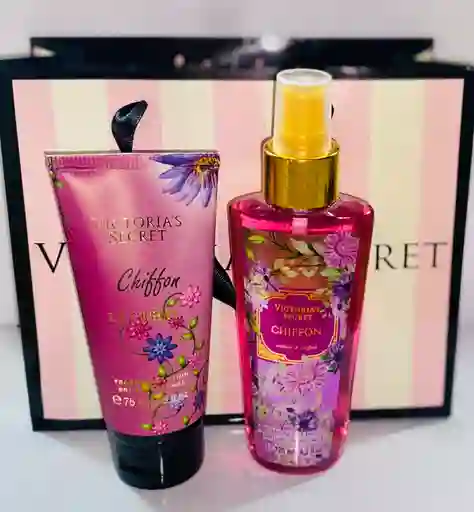 Set Victoria's Secret Chiffon (spray Corporal Y Crema De Manos