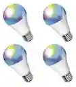 Kit X 4 Bombillos Led Alva E27 Rgb Vta+ Smart