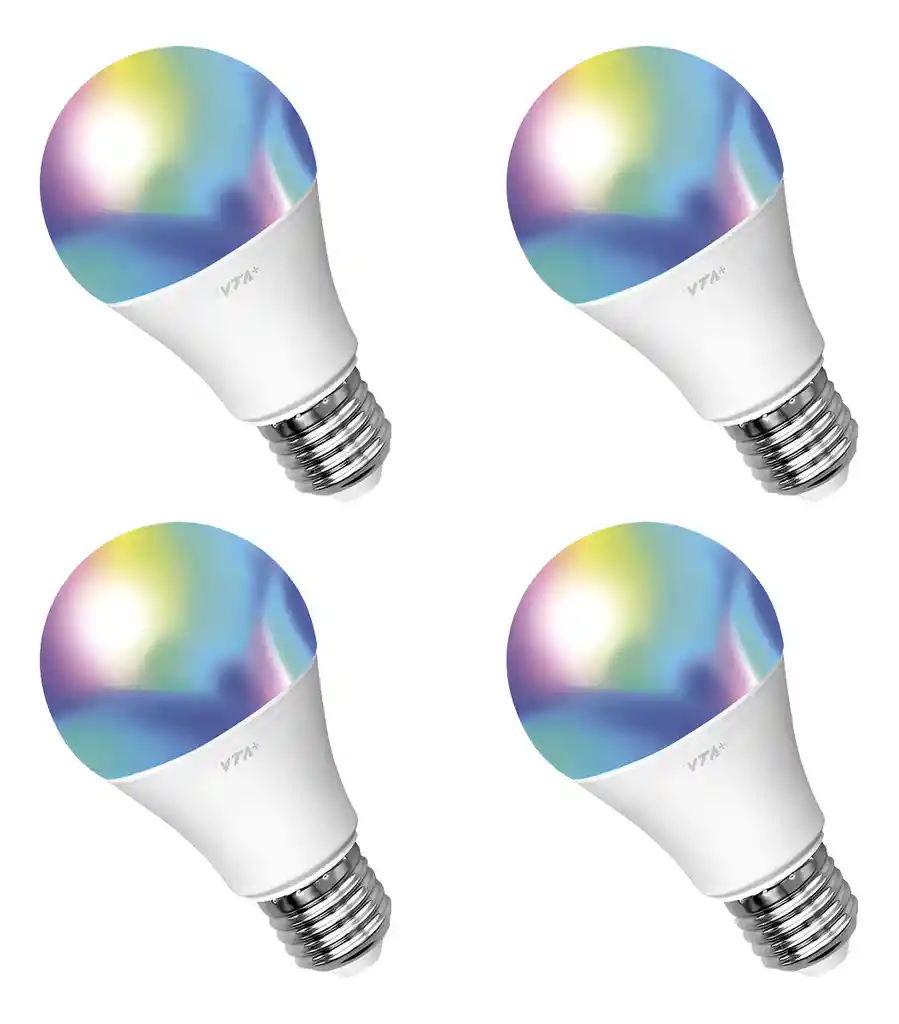 Kit X 4 Bombillos Led Alva E27 Rgb Vta+ Smart