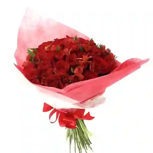Bouquet De Amor Rosas Y Astromelias