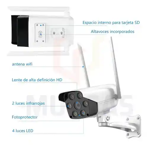 Cámara De Seguridad Fija Para Exterior Ip Alarma
