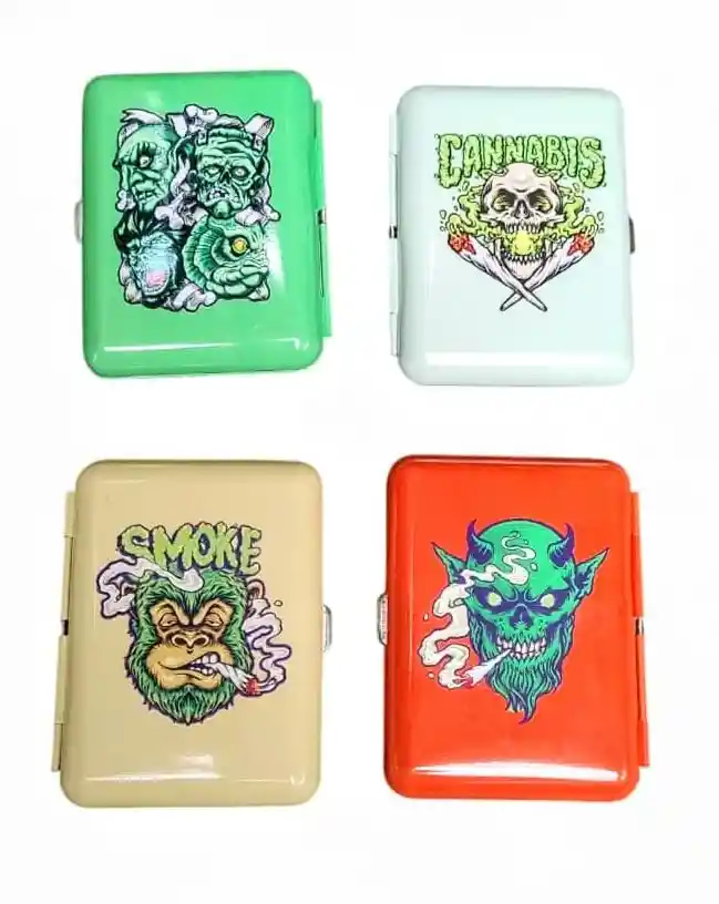 Estuche Metalico Weed Cigarrillos