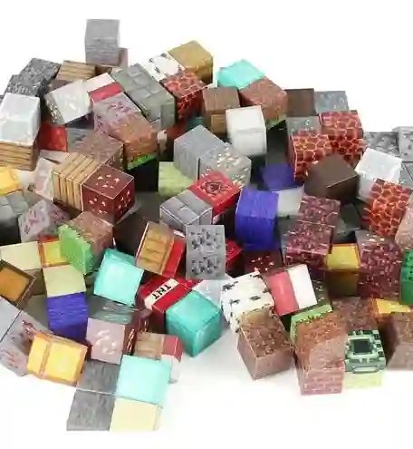 Cubos Minecraft Magnéticos Imantados Bloques Construcción