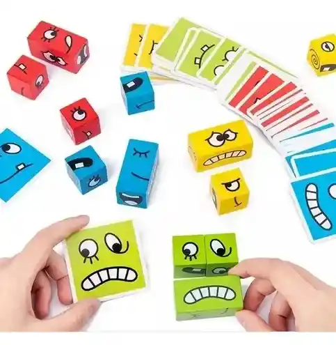 Detalle De Producto Juego De Mesa Cambia La Cara Montessori Cubo De Rubik Niños
