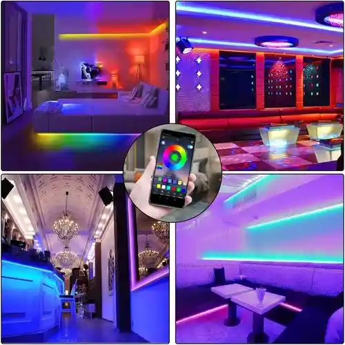 Cinta Luz Led 5 Metros + Control Colores Bluetooth