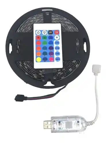 Cinta Luz Led 5 Metros + Control Colores Bluetooth