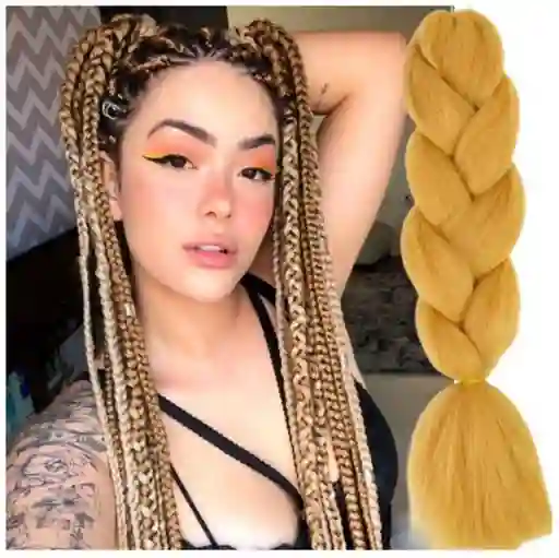 Jumbo Trenzas Extensiones De Cabello Sintético Kanekalon Cobrizo