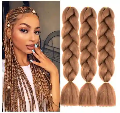Jumbo Trenzas Extensiones De Cabello Sintético Kanekalon Chocolate