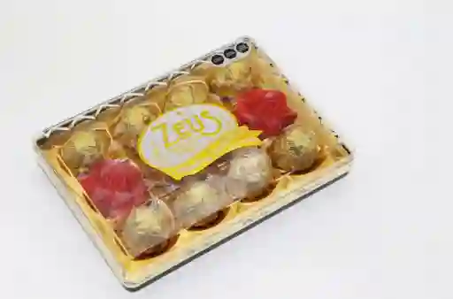 Estuche Chocolates Diamantado Con Rosas X10 Bombones