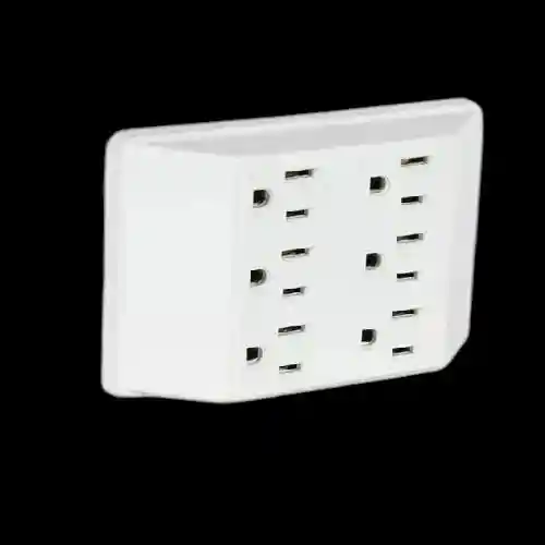 Multitoma De Pared 6 Salidas 125v-60hz-15a