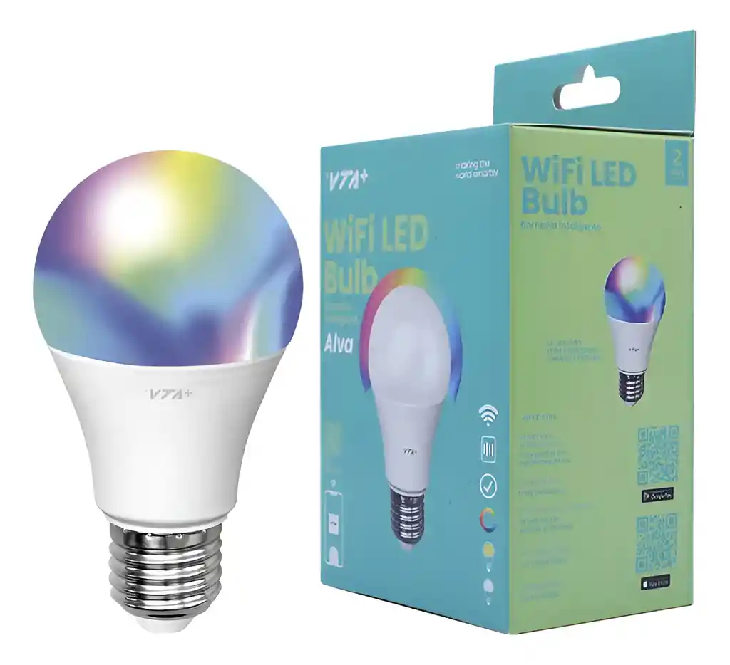 Bombillo Inteligente Vta+ Led Alva E27 Rgb
