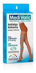 Medias Cadera Dama Opaca Comp Baja 8-15mmhg Color Beige Y Negro Talla S,m,l,xl