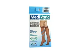 Medias Rodilla Dama Transp Comp Baja 8-15mmhg Color Beige Y Negro Talla S,m,l,xl
