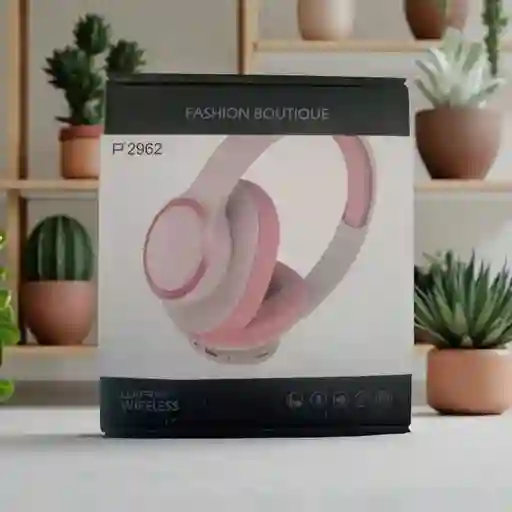 Audífonos Inalámbricos P2962 Diseño Rosado Elegante