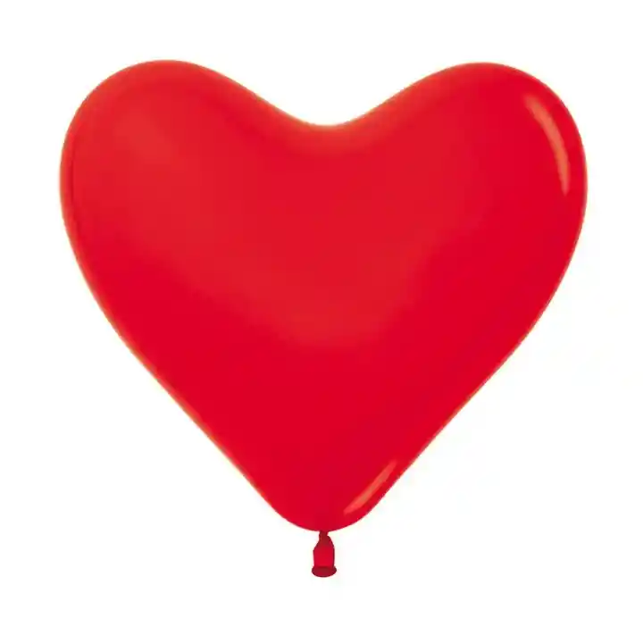 Globos R12 Sempertex Corazon Rojo X 5 Und Amor Aniversario