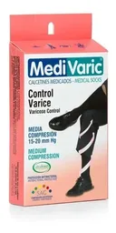 Medias Calcetin Comp Mediana 15-20mmhg Color Azul Y Negro Talla S,m,l,xl