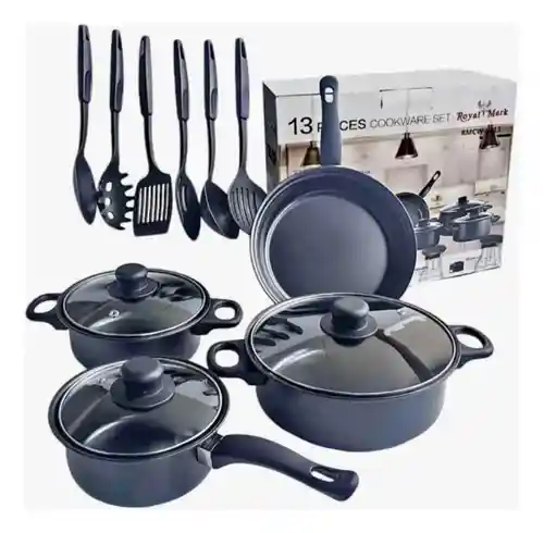 Set De Juego De Ollas Mas Utensilios 13 Piezas