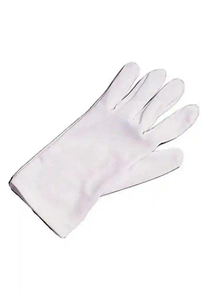 Guante Blanco De Tela Talla 4