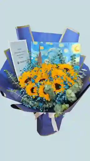 Arreglo Floral "noche Estrellada" De Van Gogh